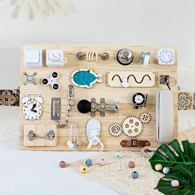 Montessori DIY Busy Board Kit – Early Learning Accessories & Skill-Building Parts for Toddlers