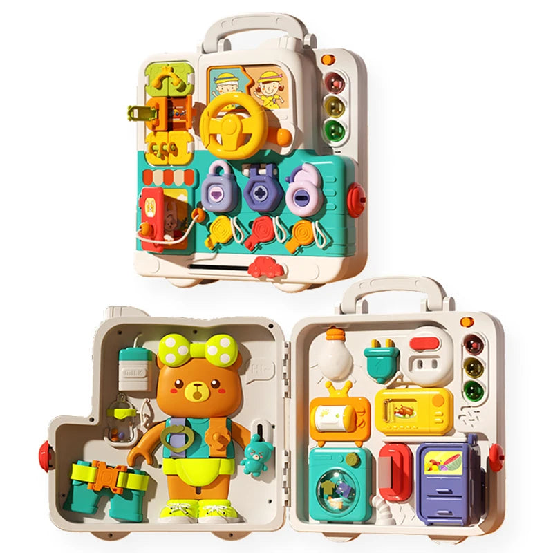 Bright Beats Busy Board – Musical Montessori Toy with Lights, Sounds & Sensory Fun”
