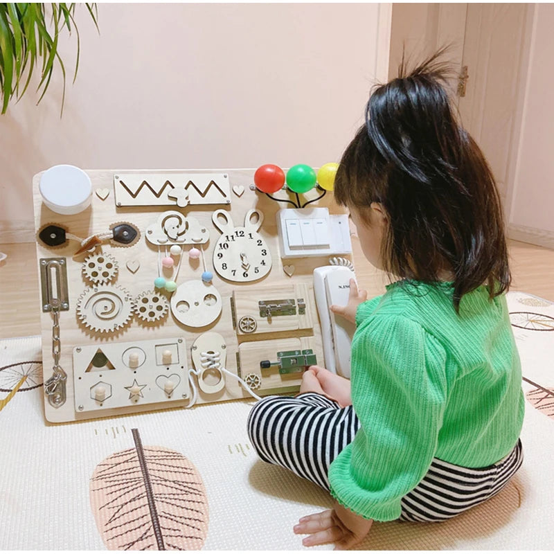 Montessori DIY Busy Board Kit – Early Learning Accessories & Skill-Building Parts for Toddlers