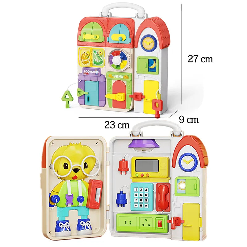 Bright Beats Busy Board – Musical Montessori Toy with Lights, Sounds & Sensory Fun”