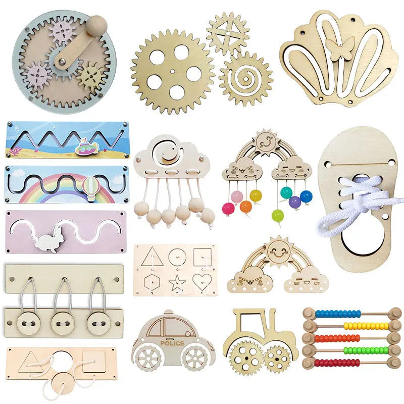 Montessori DIY Busy Board Kit – Early Learning Accessories & Skill-Building Parts for Toddlers