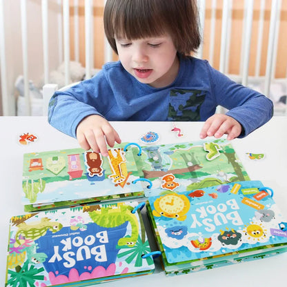 Montessori My First Busy Book – Interactive Early Learning & Matching Toy for Toddlers Ages 1–3