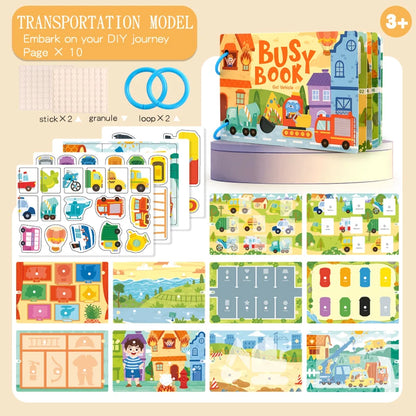 Montessori My First Busy Book – Interactive Early Learning & Matching Toy for Toddlers Ages 1–3