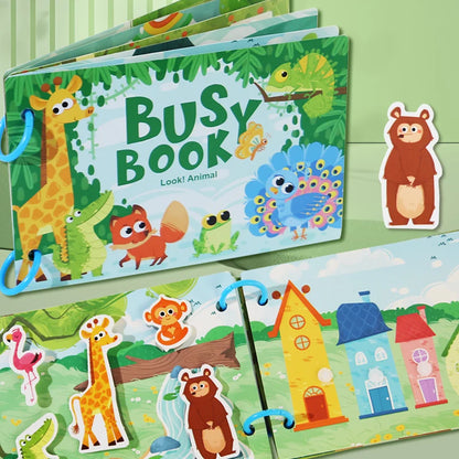 Montessori My First Busy Book – Interactive Early Learning & Matching Toy for Toddlers Ages 1–3