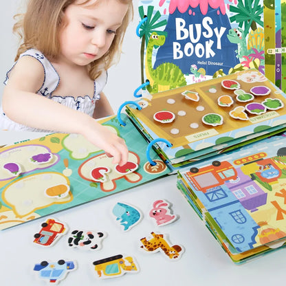Montessori My First Busy Book – Interactive Early Learning & Matching Toy for Toddlers Ages 1–3