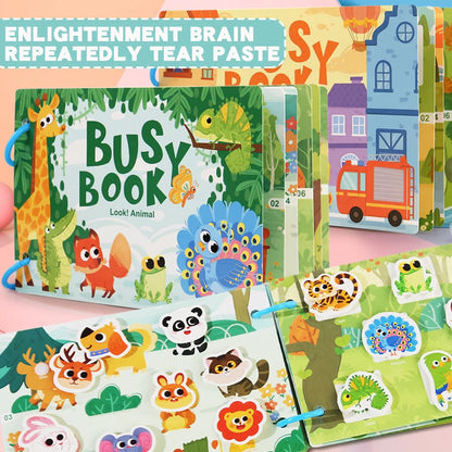 Montessori My First Busy Book – Interactive Early Learning & Matching Toy for Toddlers Ages 1–3