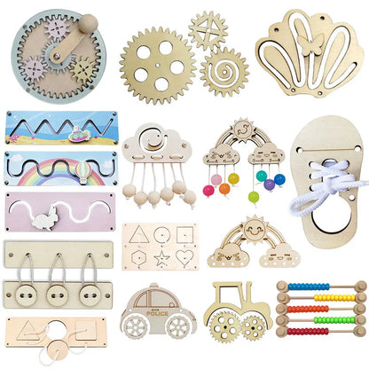 Montessori DIY Busy Board Kit – Early Learning Accessories & Skill-Building Parts for Toddlers