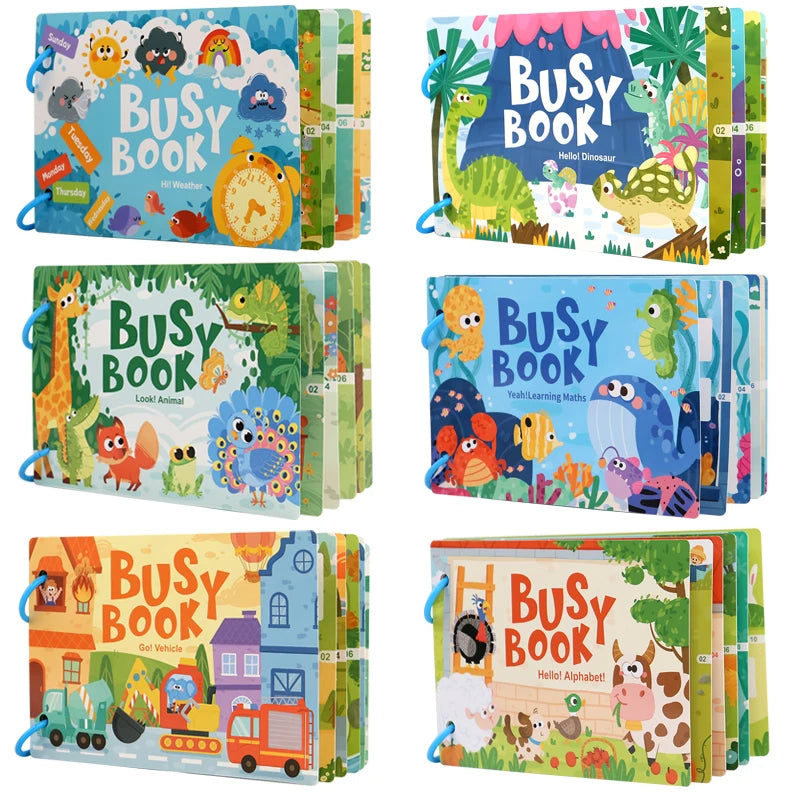Montessori My First Busy Book – Interactive Early Learning & Matching Toy for Toddlers Ages 1–3